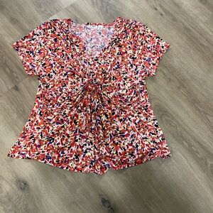 Women’s Cato fall-colored v-neck blouse size‎ XL